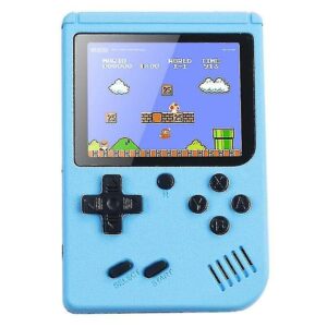 Gamebox retro med indbygget spil/BLÅ